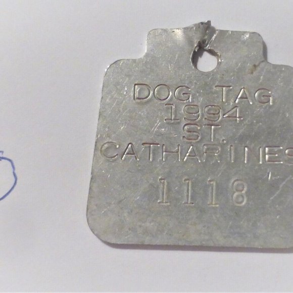 St. Catharines DOG TAG Vintage Dog Tag Pet Vintage Necklace - Picture 7 of 8